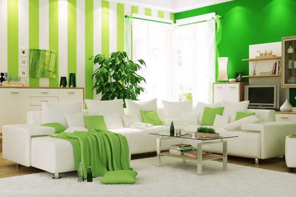 ترکیب رنگ سفید و سبز